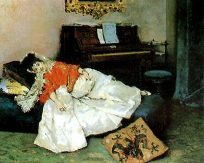 Raimundo Madrazo La lectura oil painting picture